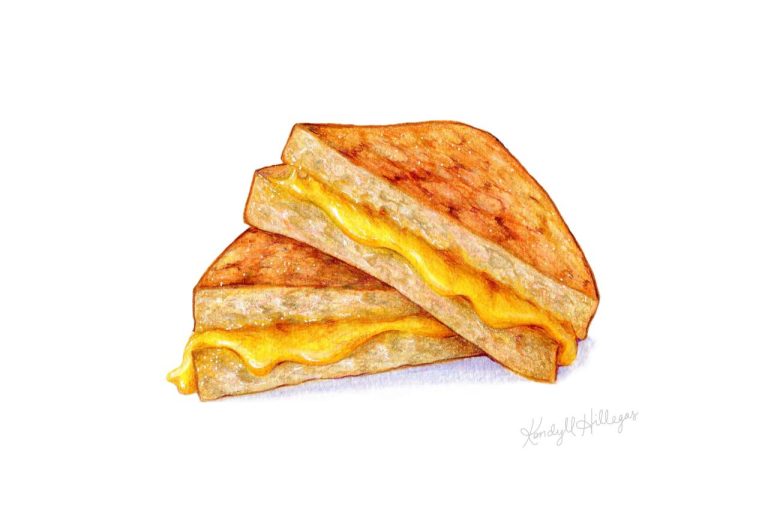 Grilled Cheese Sandwich Coloring Page