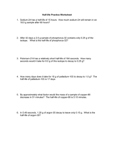 Half Life Practice Worksheet Answers —