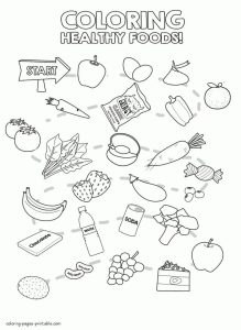 Pretty Photo of Healthy Food Coloring Pages