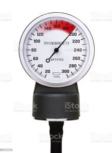 High Blood Pressure Reading On Gauge Stock Photo Download Image Now