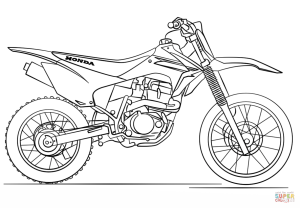 Honda Dirt Bike coloring page Free Printable Coloring Pages