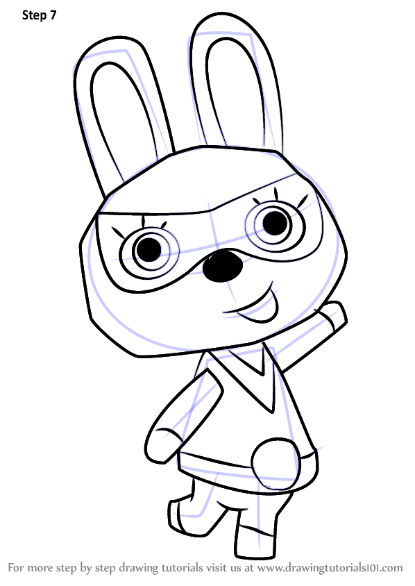Step by Step How to Draw Mira from Animal Crossing
