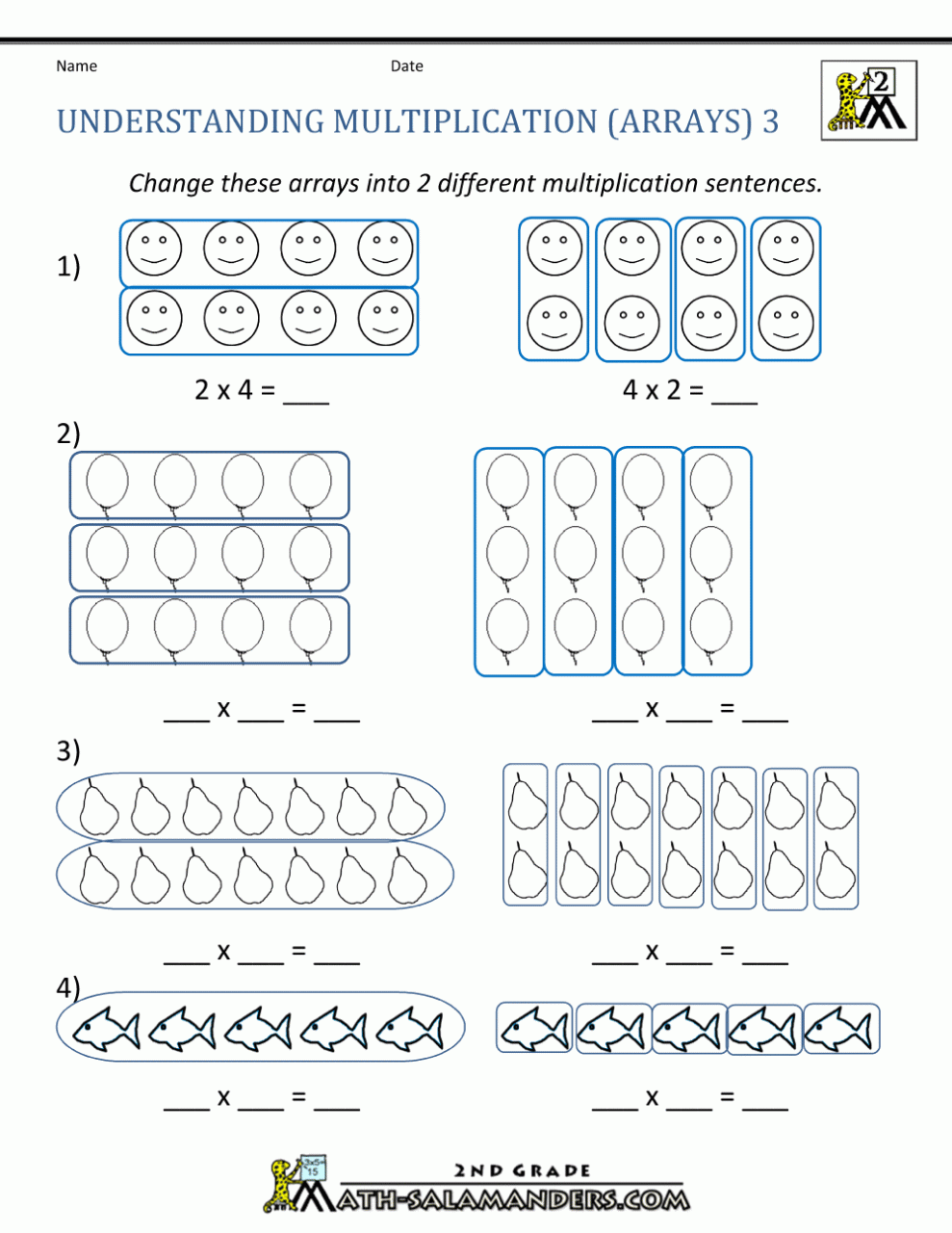 Easy Multiplication Worksheet