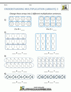 multiplication arrays worksheet multiplication using arrays worksheet
