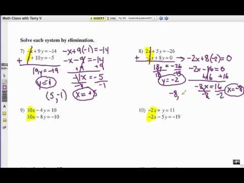 Kuta Software Infinite Algebra 1 Answers Solving Systems Of Equations By Elimination