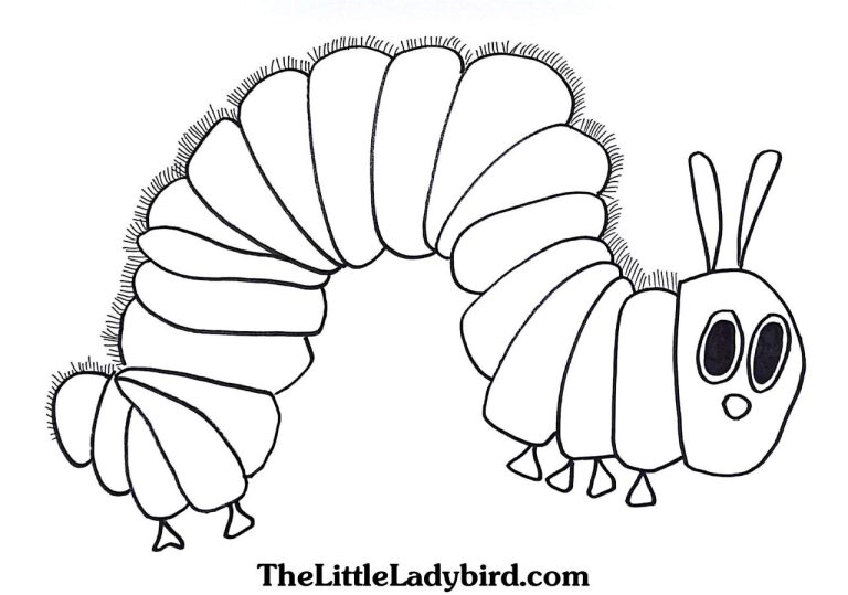 The Very Hungry Caterpillar Coloring Page