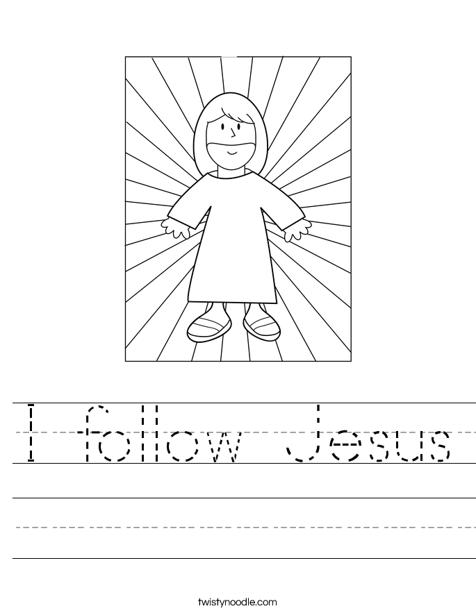 Follow Jesus Coloring Page