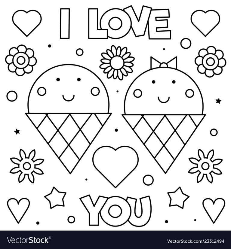 Coloring Pages Of I Love You