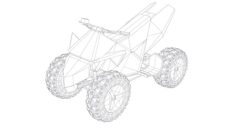 Tesla Cybertruck Coloring Pages