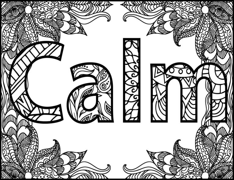 Coloring Pages With Words