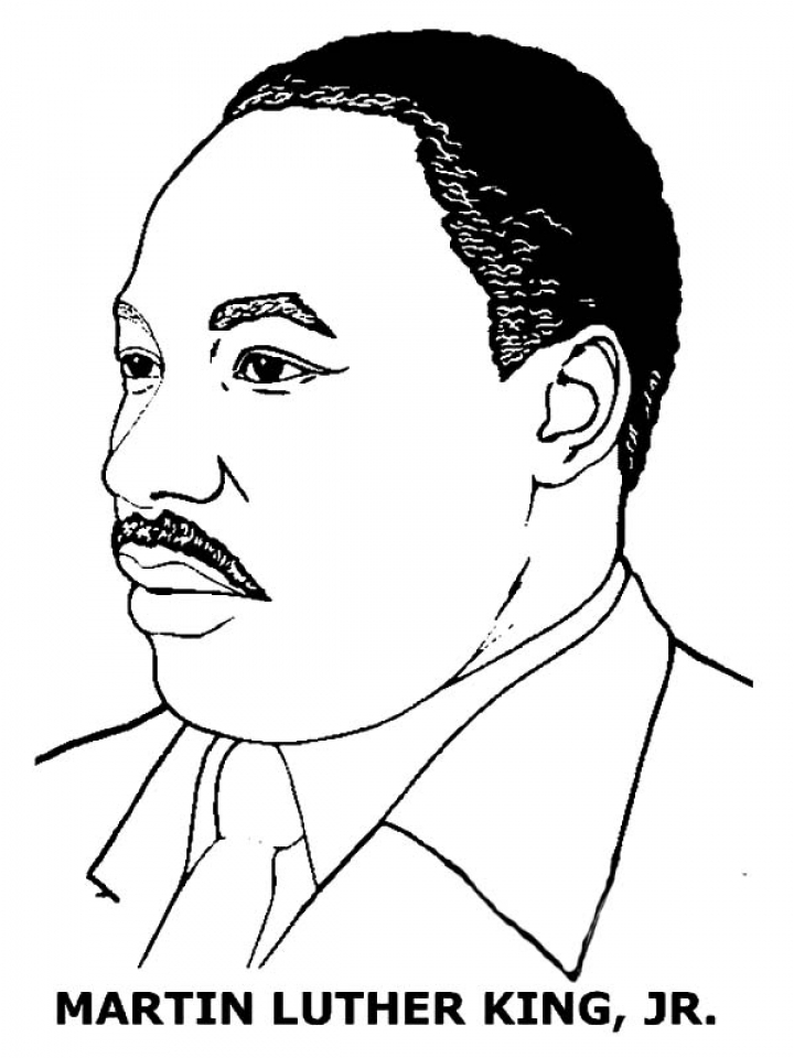 Coloring Page Martin Luther King Jr