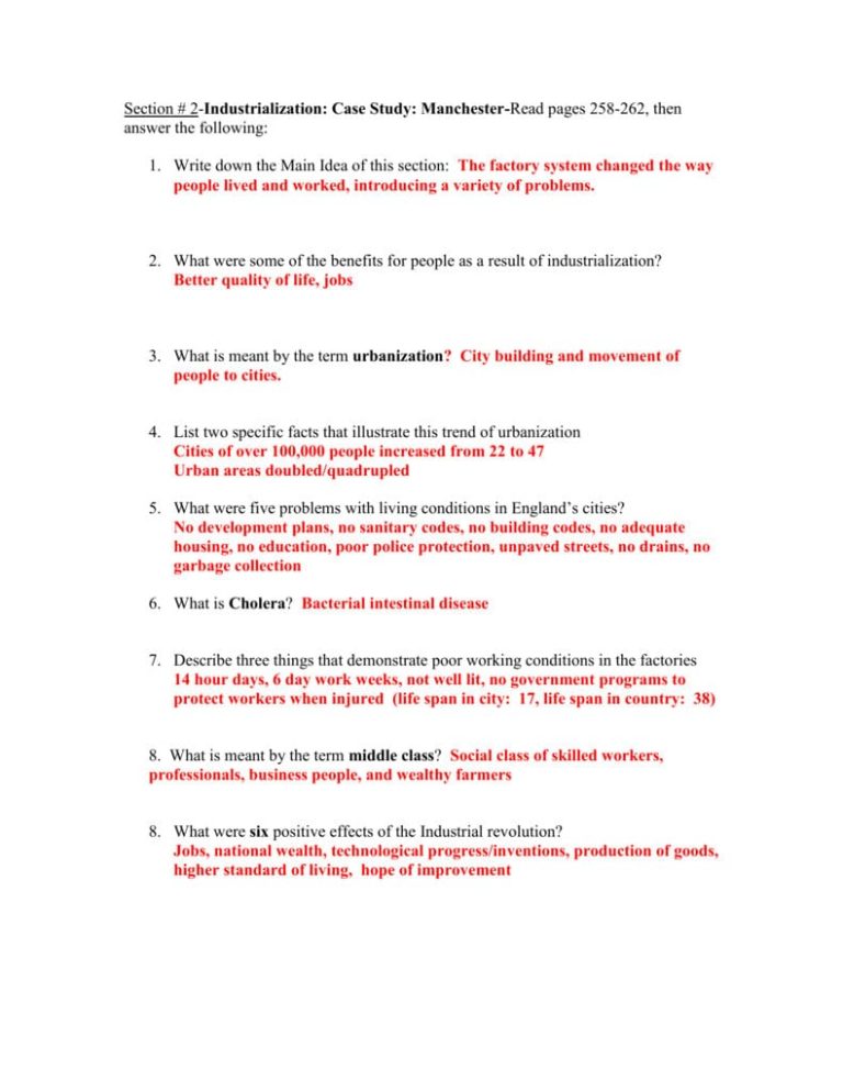 Inventions Of The Industrial Revolution Worksheet Answer Key Pdf