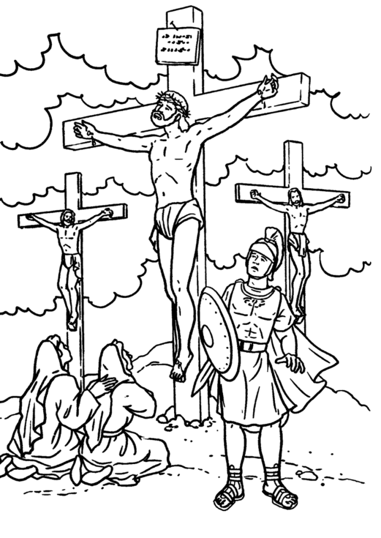 Jesus Died On The Cross Coloring Page