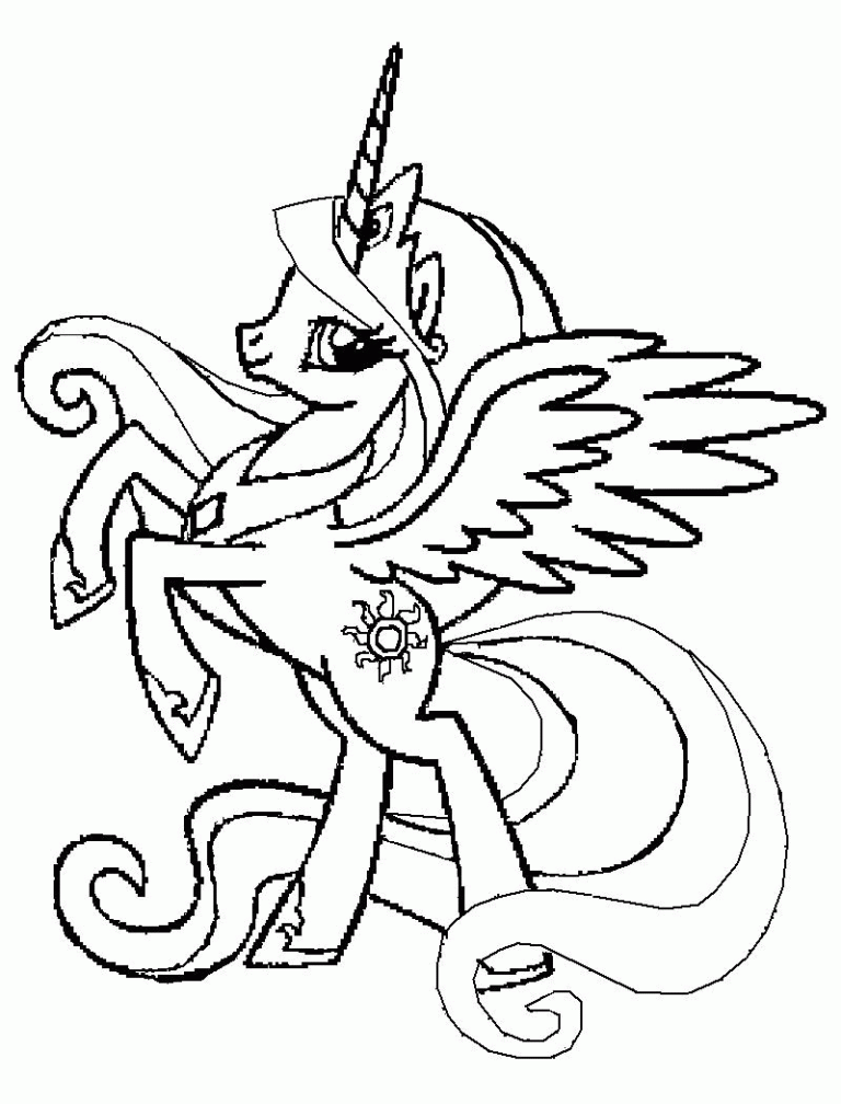 Celestia My Little Pony Coloring Pages