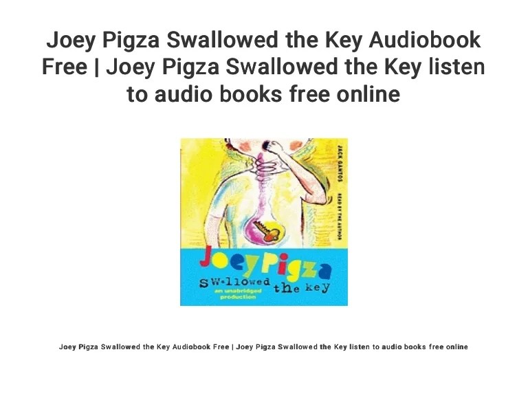 Joey Pigza Swallowed The Key Free Worksheets