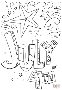 4th of July Doodle coloring page Free Printable Coloring Pages