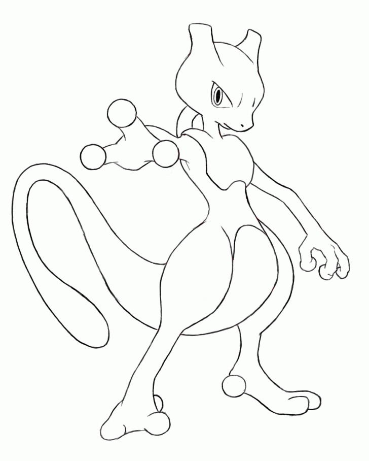 Pokemon Mewtwo Coloring Pages