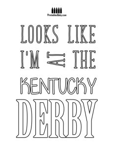 Kentucky Derby Coloring Pages at Free printable