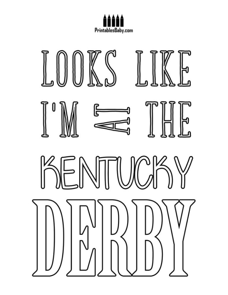 Kentucky Derby Coloring Pages