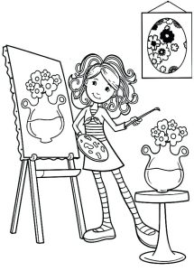 Kids Painting Coloring Pages at GetDrawings Free download