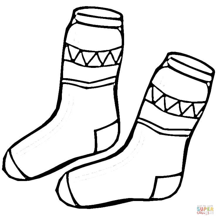 Coloring Pages Of Socks