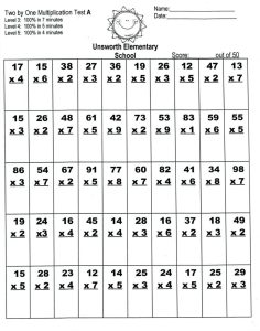 Multiplication Worksheets 9Th Grade