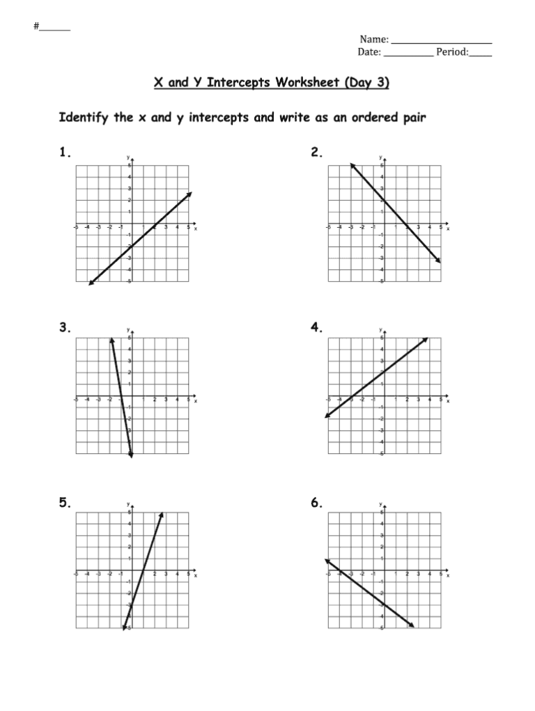 Slope And Y-Intercept Worksheets With Answer Key Pdf
