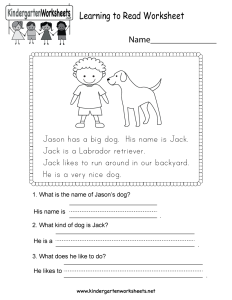 34+ Teaching Kids To Read Worksheets Latest Reading
