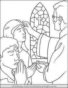Lent, Ash Wednesday Coloring Page