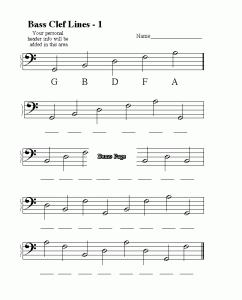 42+ Note Reading Worksheet Bass Clef Exercise 1 Answer Key most