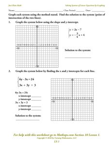 Solving Systems Of Equations By Graphing Worksheet —