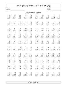 Multiplication Worksheets 2S