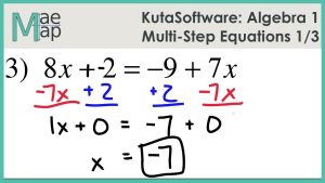 Algebra 1 Multi Step Equations Worksheet Answers Tessshebaylo