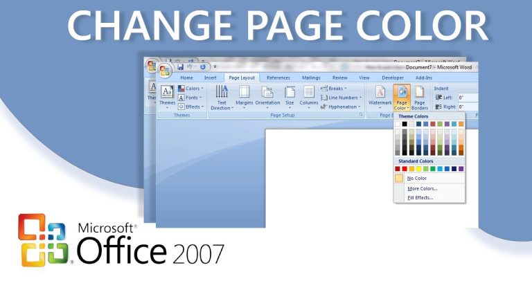 Changing Page Color In Word
