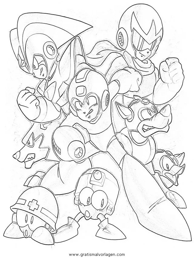 Mega Man Coloring Page