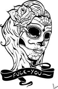 Mexican Sugar Skull Coloring Pages at GetDrawings Free download