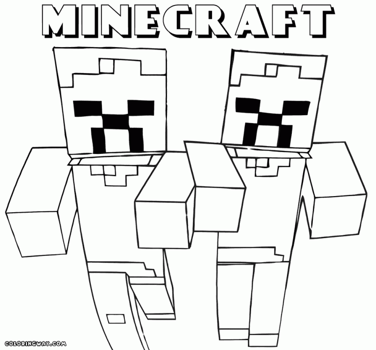 Printable Minecraft Characters Coloring Pages