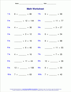 3rd Grade Multiplication And Division Worksheets Pdf Free Worksheet