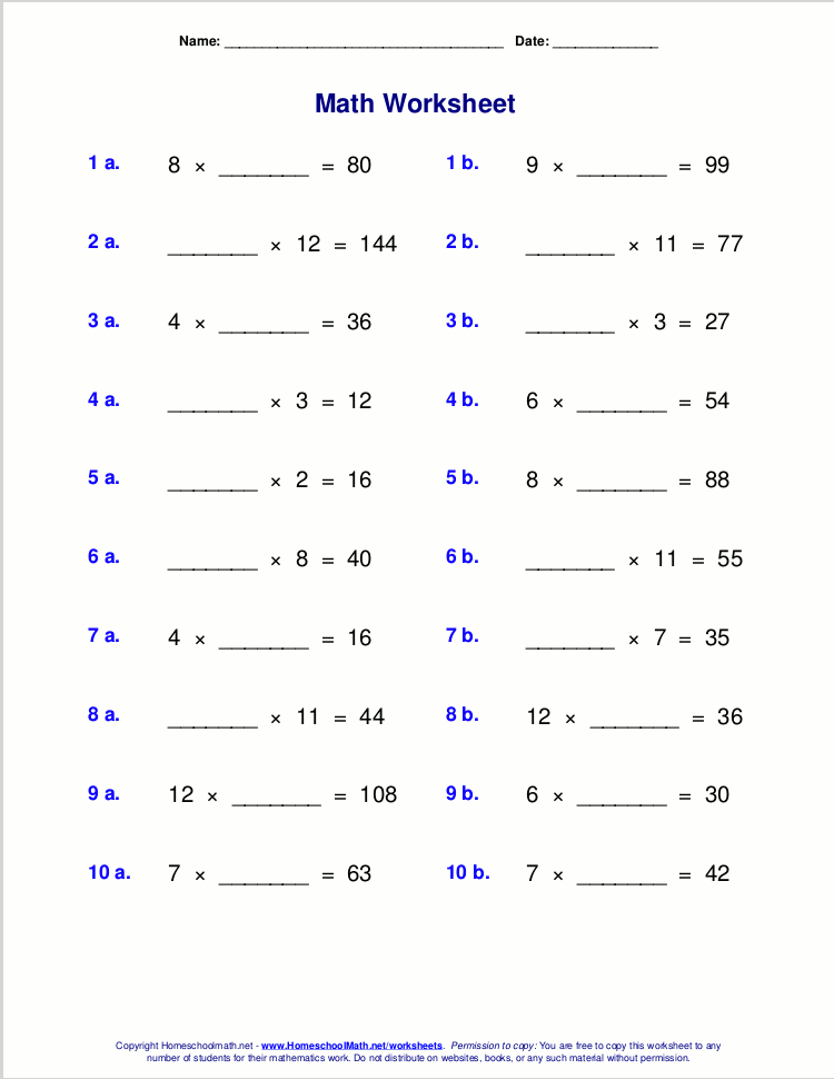 3Rd Grade Multiplication And Division Worksheets Pdf