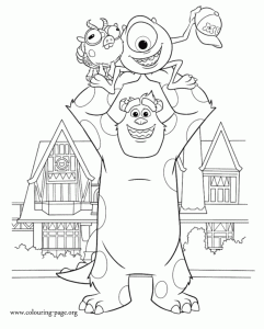 Monsters University Coloring Pages Birthday Printable
