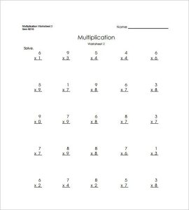 9+ Multiplication and Division Worksheet Templates & Samples PDF