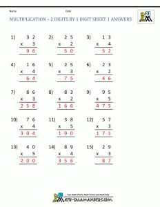 Printable Multiplication For 3Rd Grade