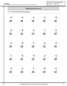 Multiplication Worksheets 6S Printable Multiplication Flash Cards
