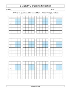 2 Digit X 2 Digit Multiplication Worksheets Times Tables Worksheets