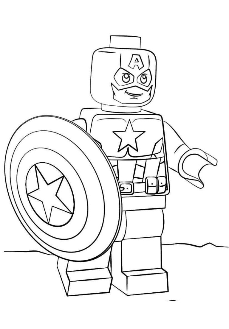 Lego Captain Marvel Coloring Page