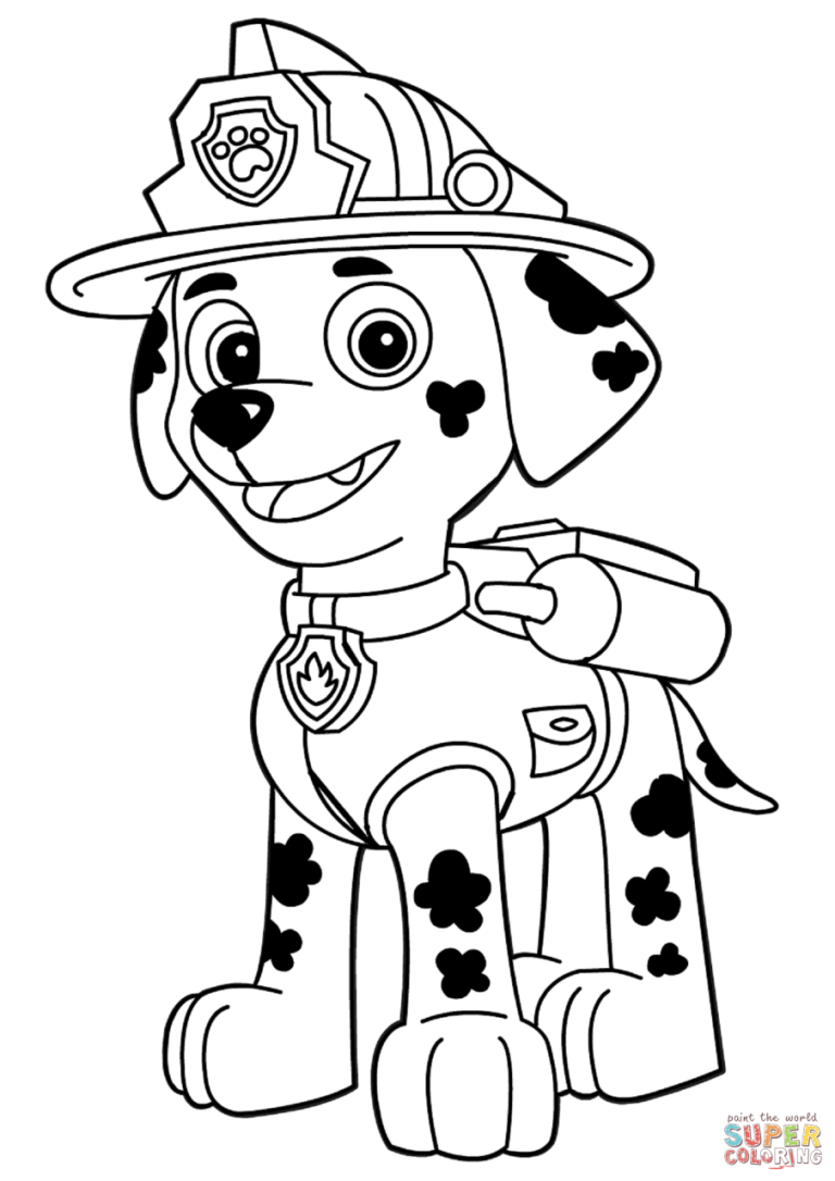 Marshall From Paw Patrol Coloring Pages