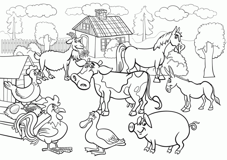 Coloring Pages Of A Farm