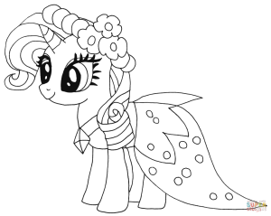 Princess Rarity coloring page Free Printable Coloring Pages