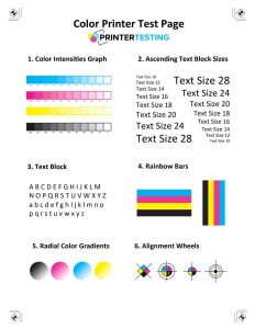 Print / Printer Test Page Printer Testing