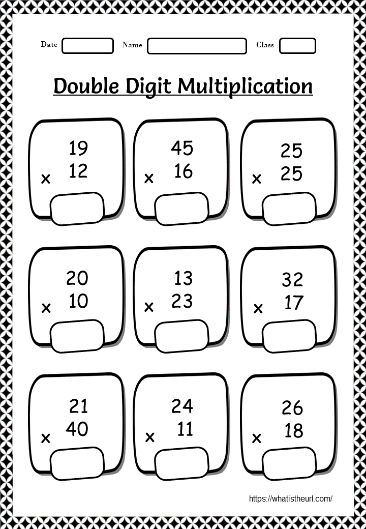 Printable Double Digit Multiplication Worksheets
